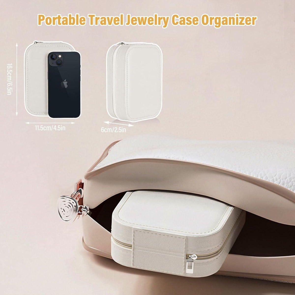 White Jewelry Box with LED Mirror