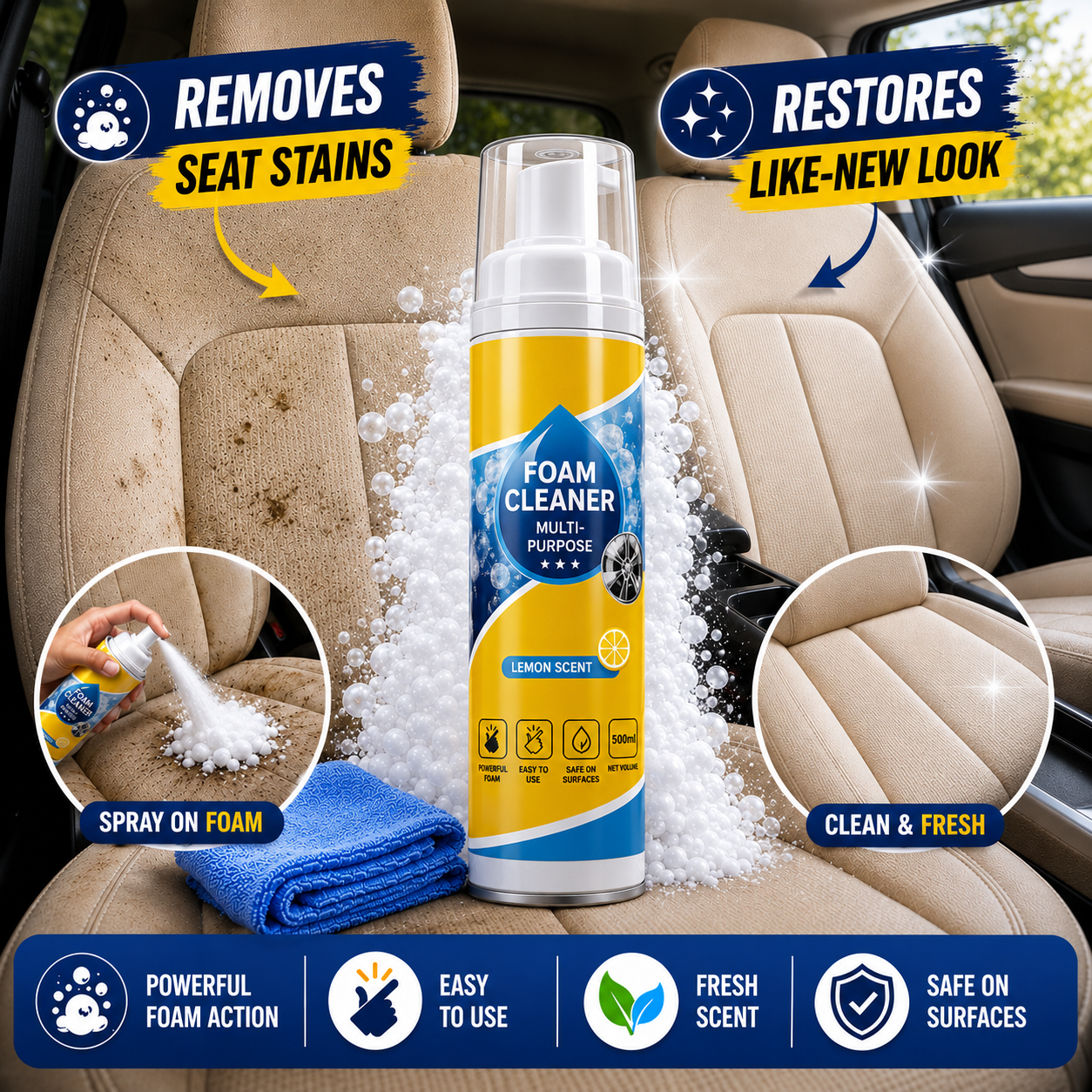 All in One Foam Cleaner (Buy 1 Get 1 Free)
