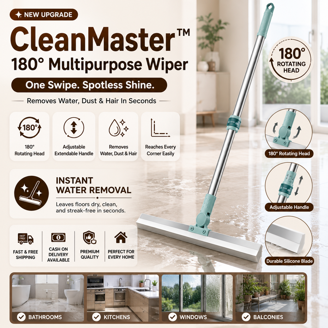 CleanMaster™ 180° Multipurpose Wiper