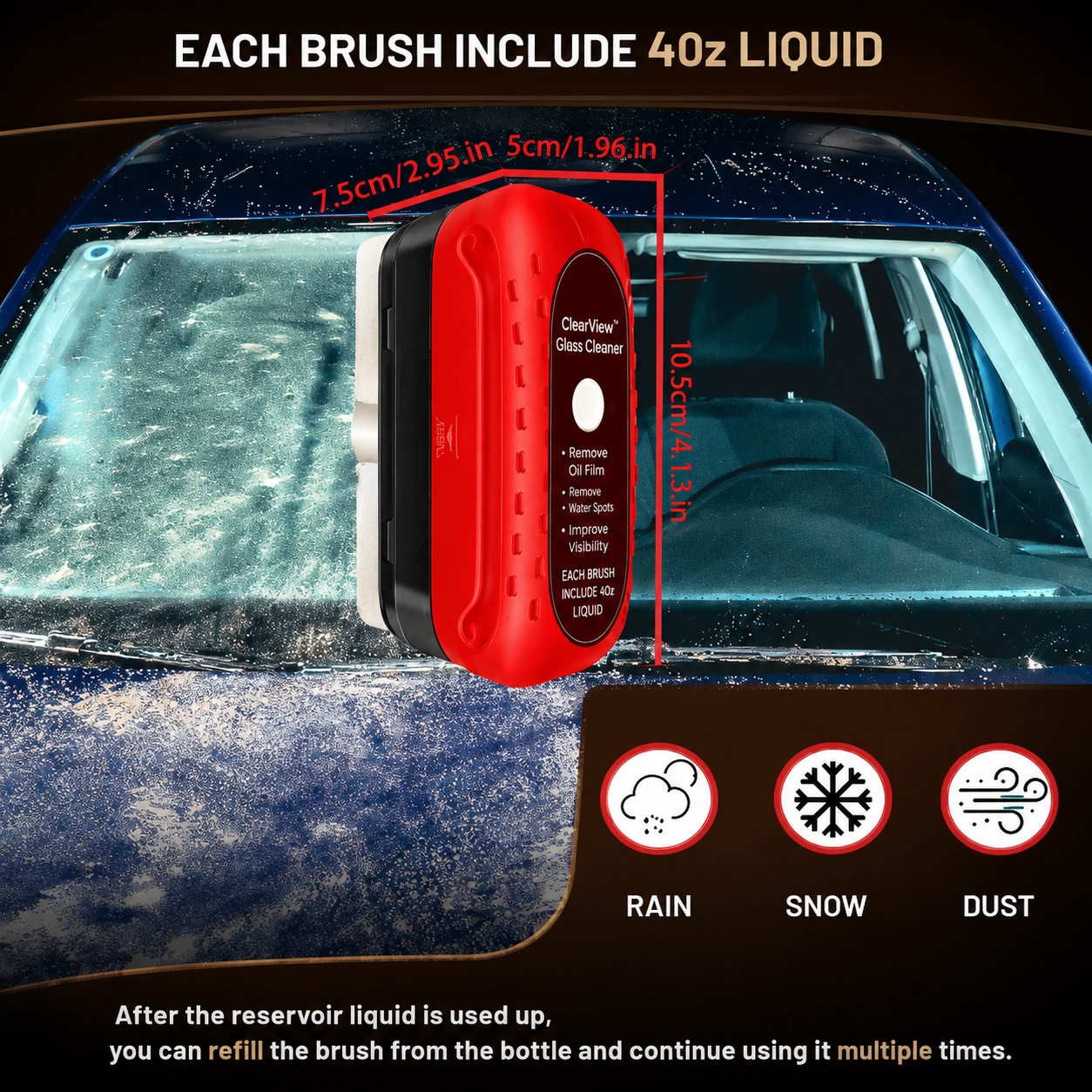 ClearView™ Car Glass Cleaning Brush (Buy 1 Get 1 Free)