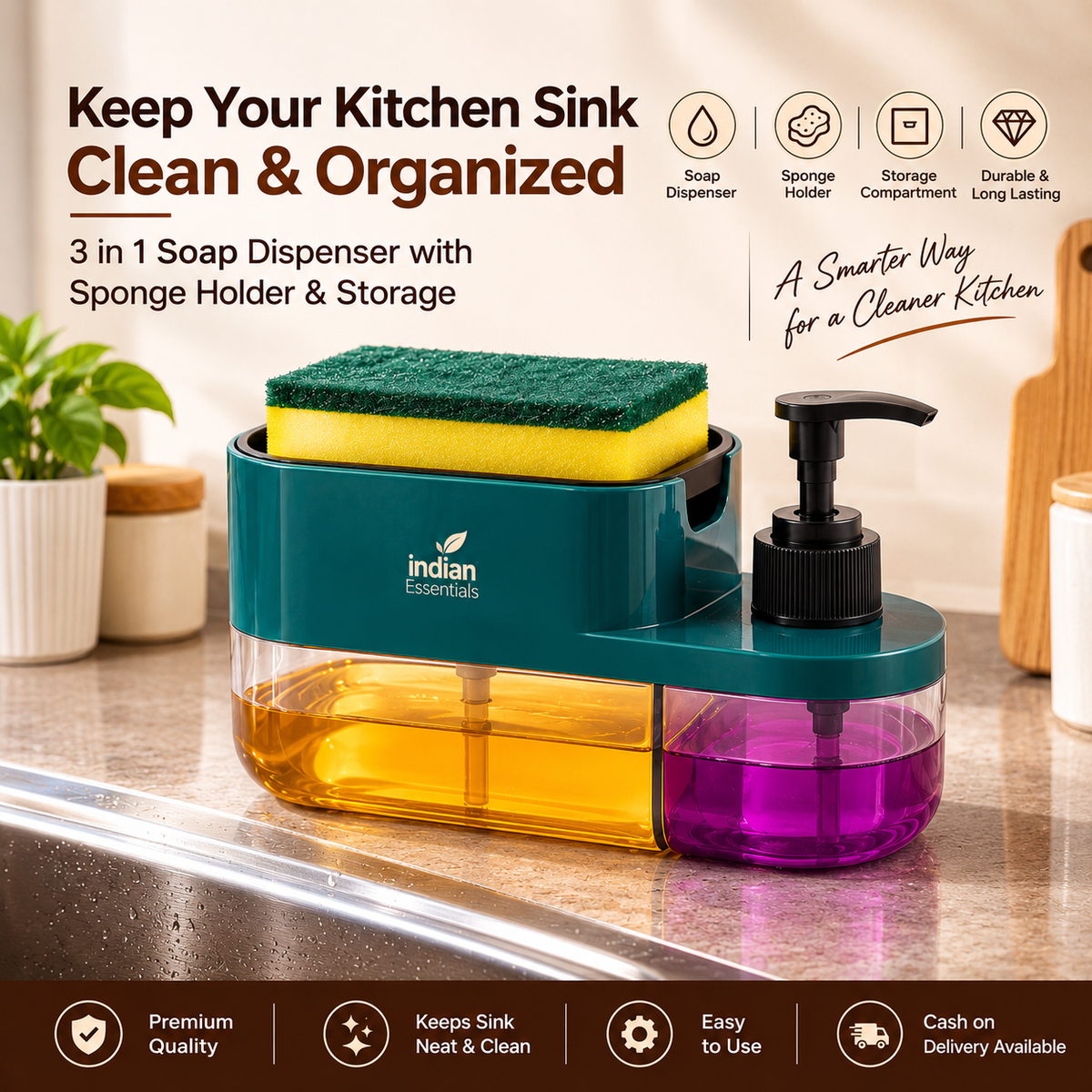 3 in 1 Soap Dispenser