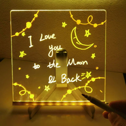 Luke™ - 3D Acrylic Writing Pad with Color Markers.