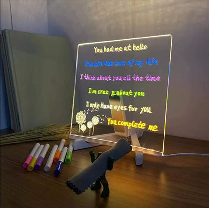 Luke™ - 3D Acrylic Writing Pad with Color Markers.