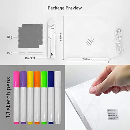 Luke™ - 3D Acrylic Writing Pad with Color Markers.