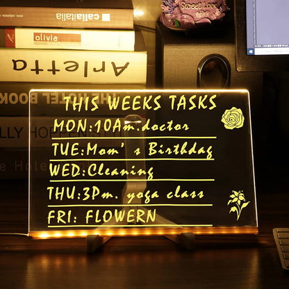 Luke™ - 3D Acrylic Writing Pad with Color Markers.