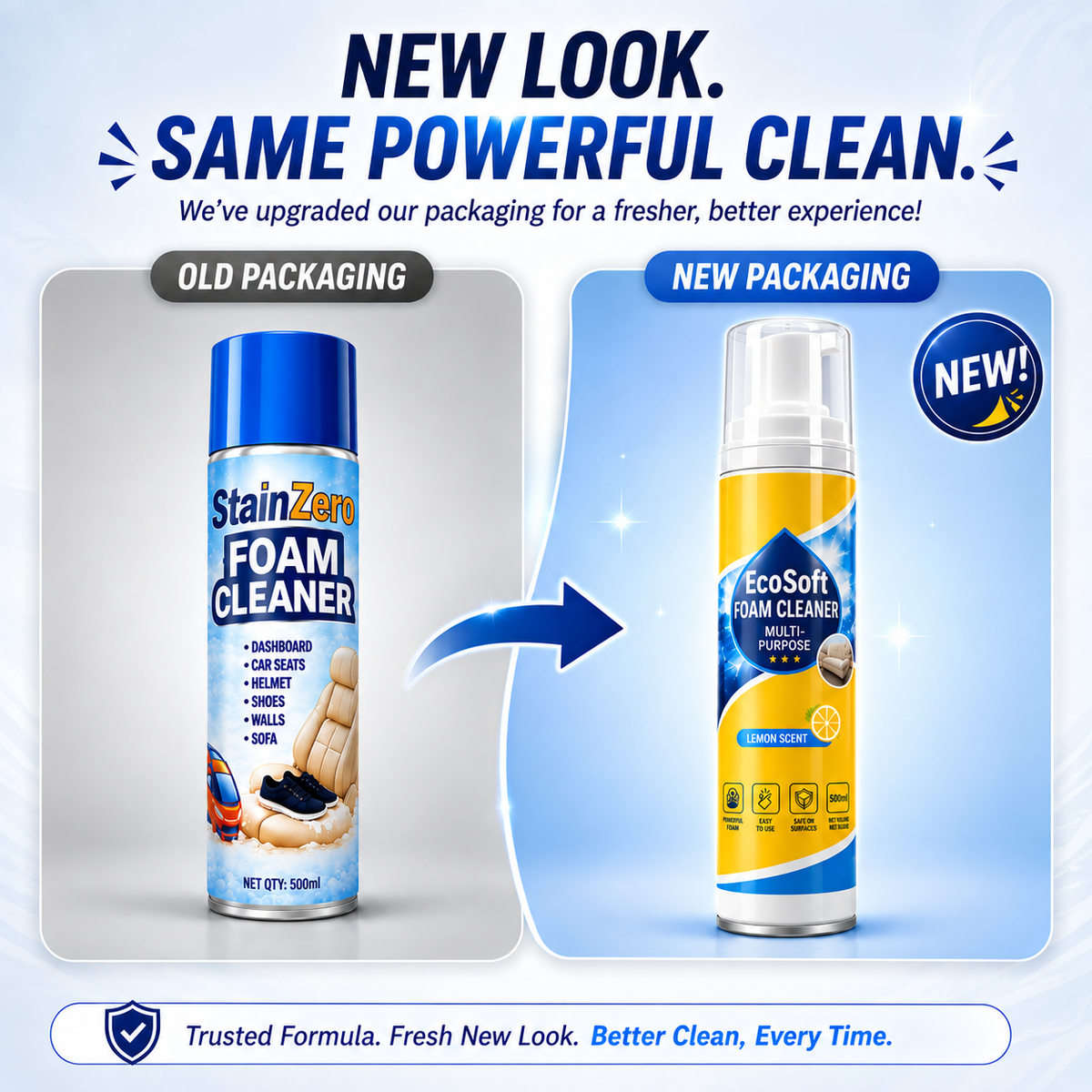 Ecosoft  multipurpose Foam Cleaner (Buy 1 Get 1 Free)