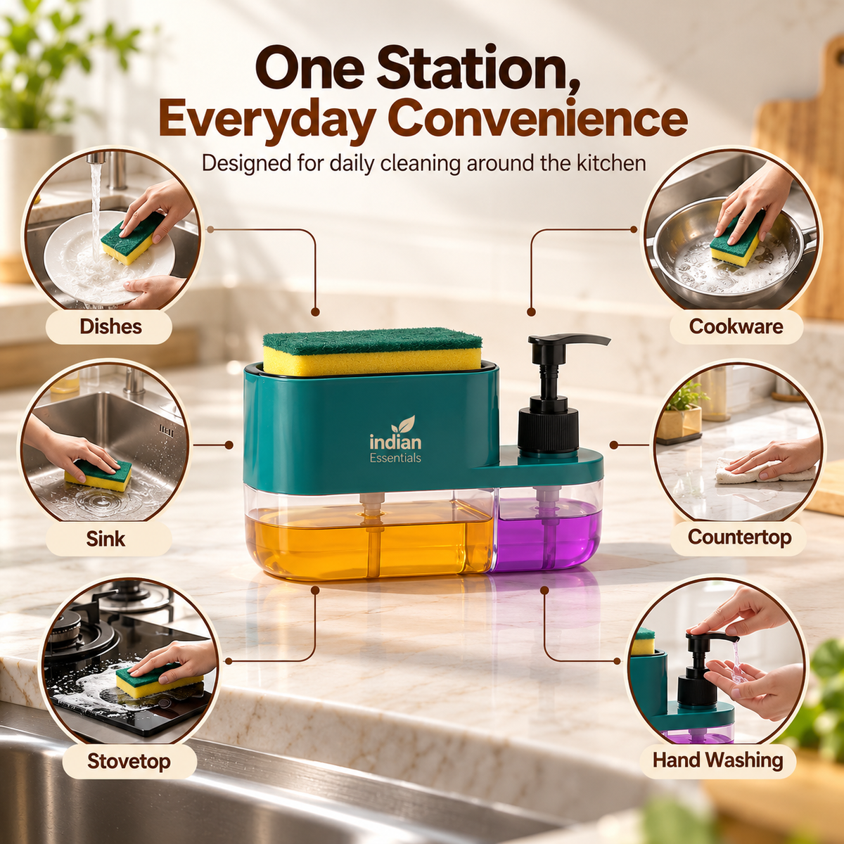 3 in 1 Soap Dispenser